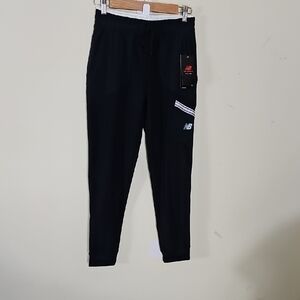 New Balance Men's Black Joggers with White Accents